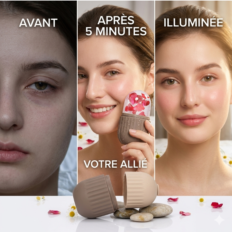 ZenIce Tray – Moule à Glaçons Facial Anti-Poches